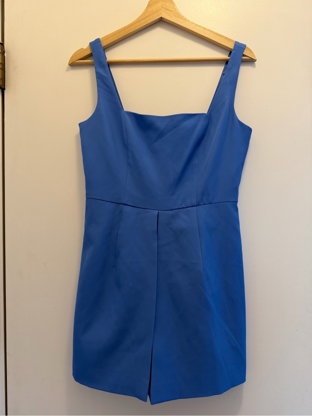 Blue Square-Neck Mini Dress With Skort Size 4 - Picture 2 of 6